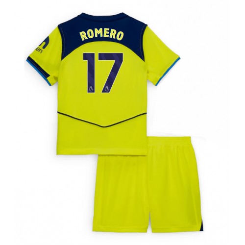 Stroje piłkarskie Tottenham Hotspur Cristian Romero #17 Koszulka Trzeciej dla dzieci 2025-26 Krótki Rękaw (+ szorty)